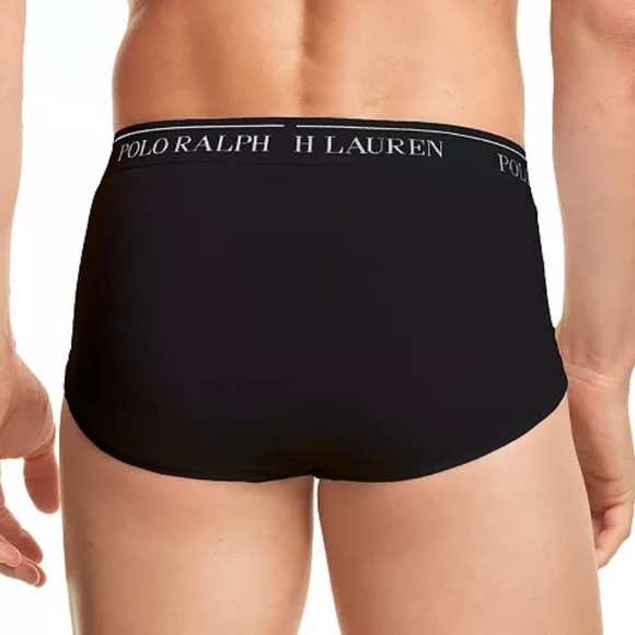 BLACK NIB Polo Ralph Lauren Men's 4-Pk Classic-Fit Mid-Rise Briefs - Picture 2 of 3